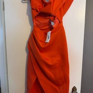 ASOS Strapless Orange Dress